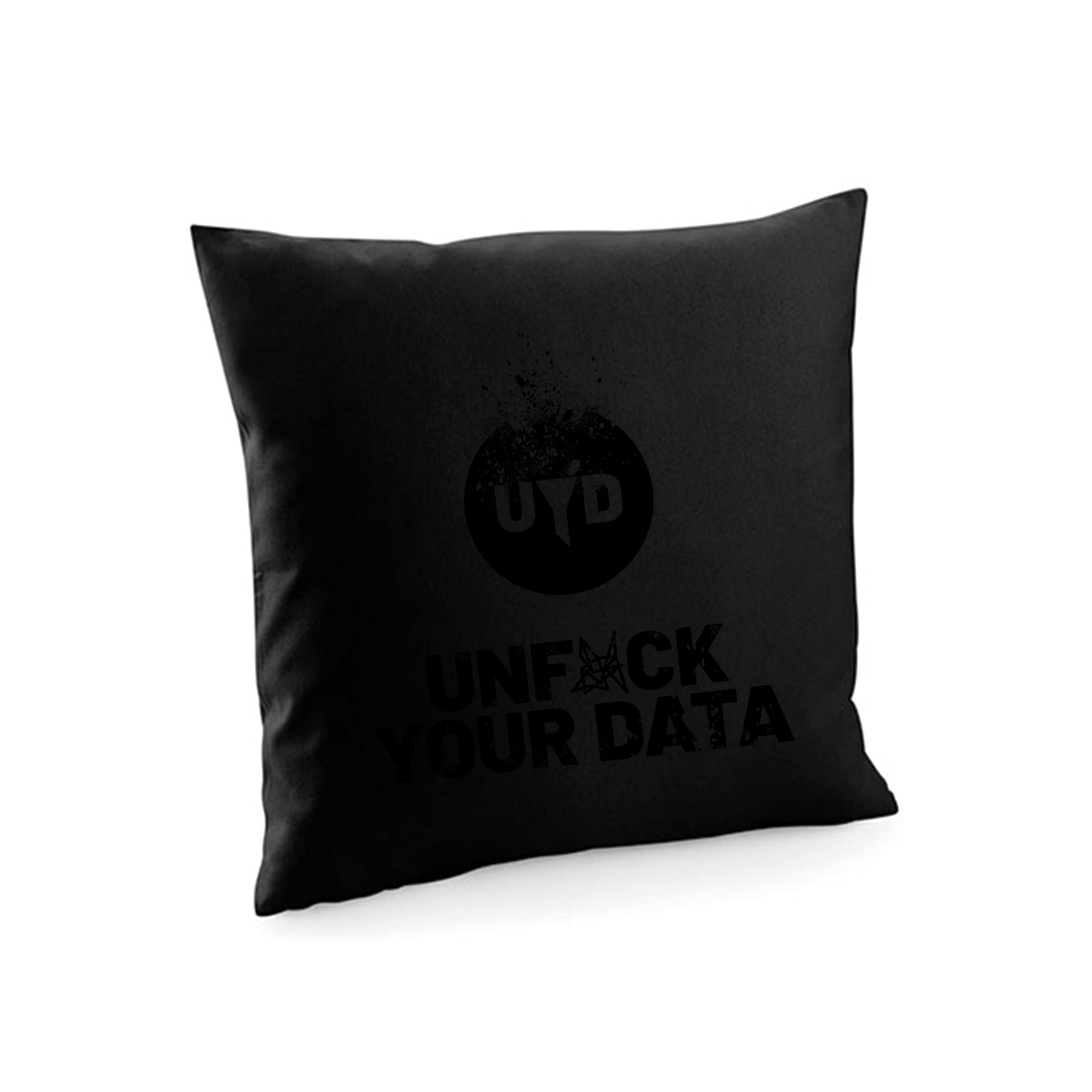 Kissenbezug Fairtrade »Logo Basic Black on Black«                